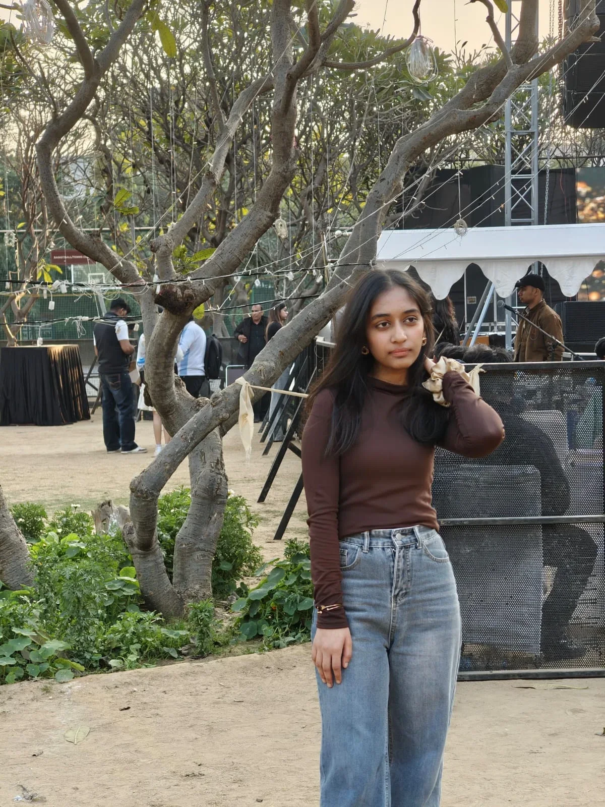Khushi at an outdoor gathering