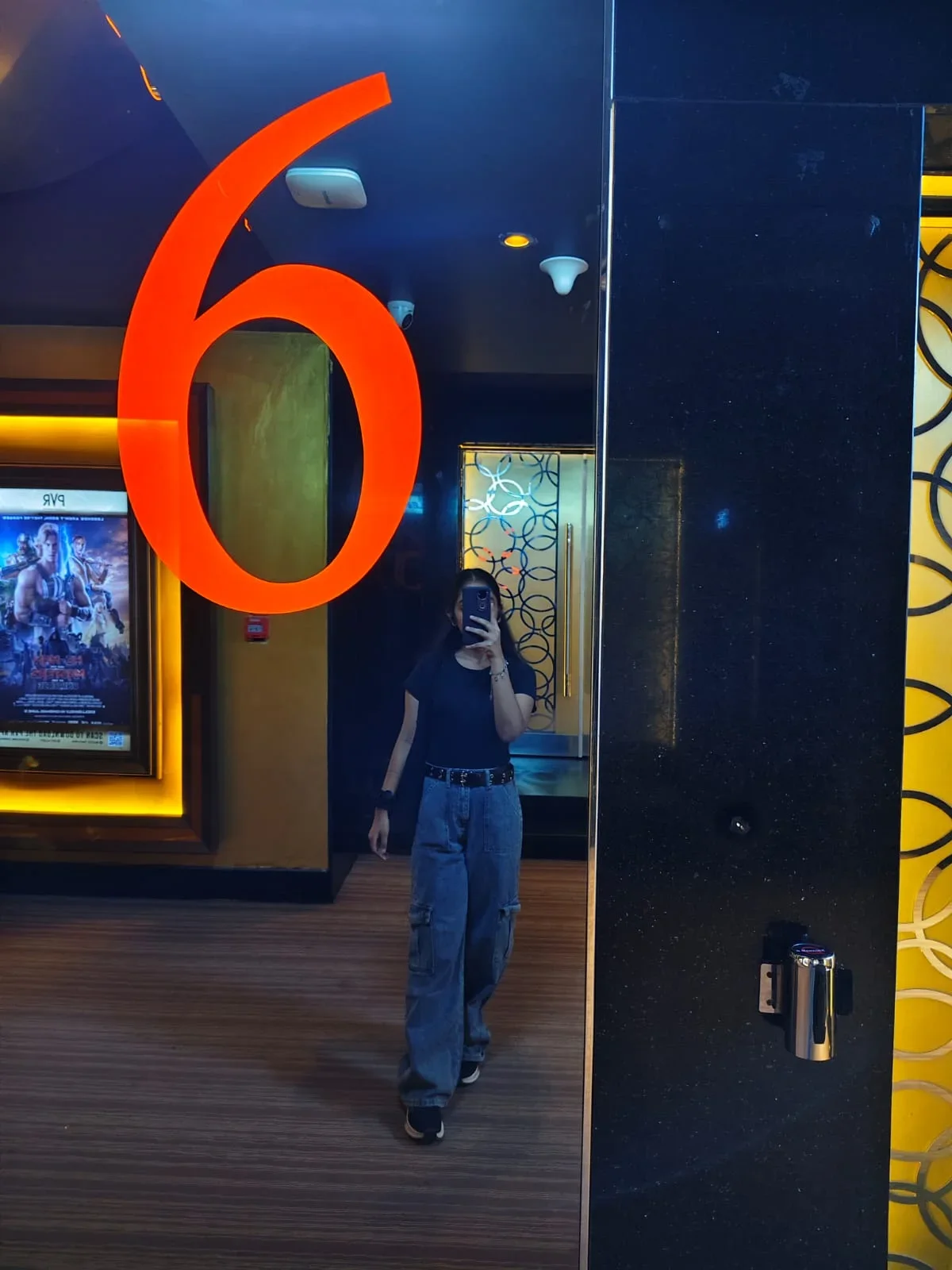 A cinema mirror portrait